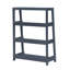 Bibliothèque moderne moderne, 3 tablettes, finition bleue élégante, présentoir en bois, 1 pièce-916693086