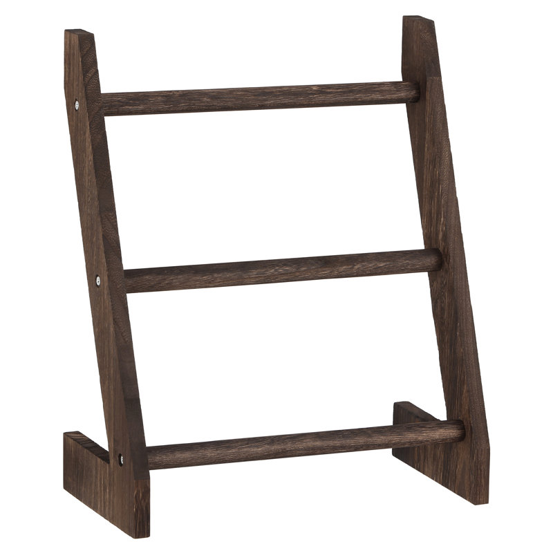 Wood 1 Wall Towel Rack, Burnt