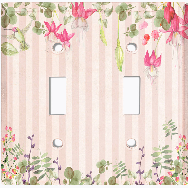 Patterned 2 - Gang Toggle Light Switch Standard Wall Plate