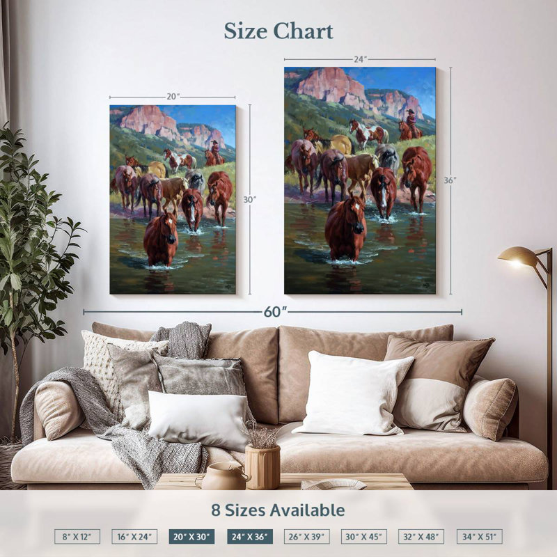 Brampt The Crossing Herd, 36" H x 24" W
