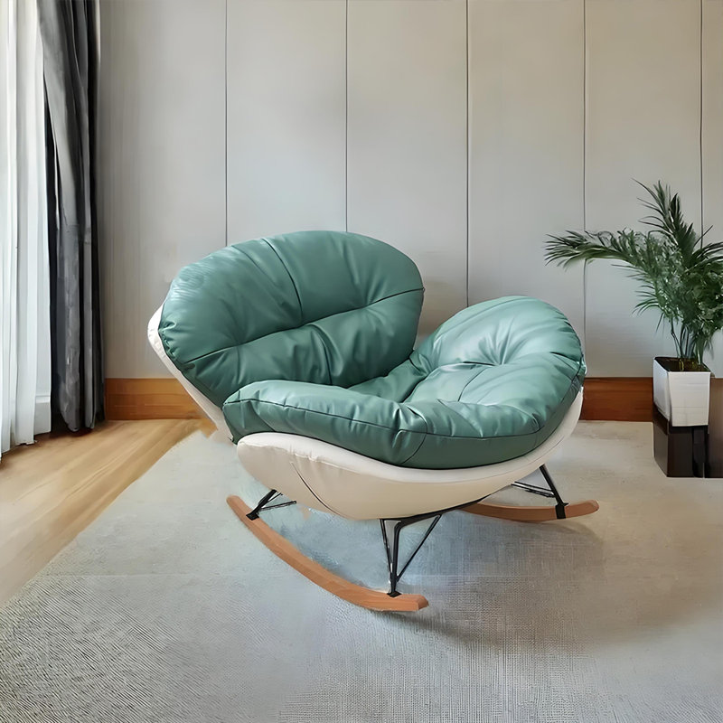 Chaise berçante coquille d'œuf, Vert pin
