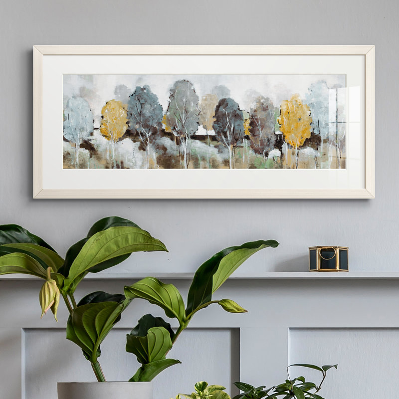 Peinture sur papier encadrée