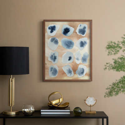 «Tile Serenity Fragments I», reproduction encadrée - bois massif