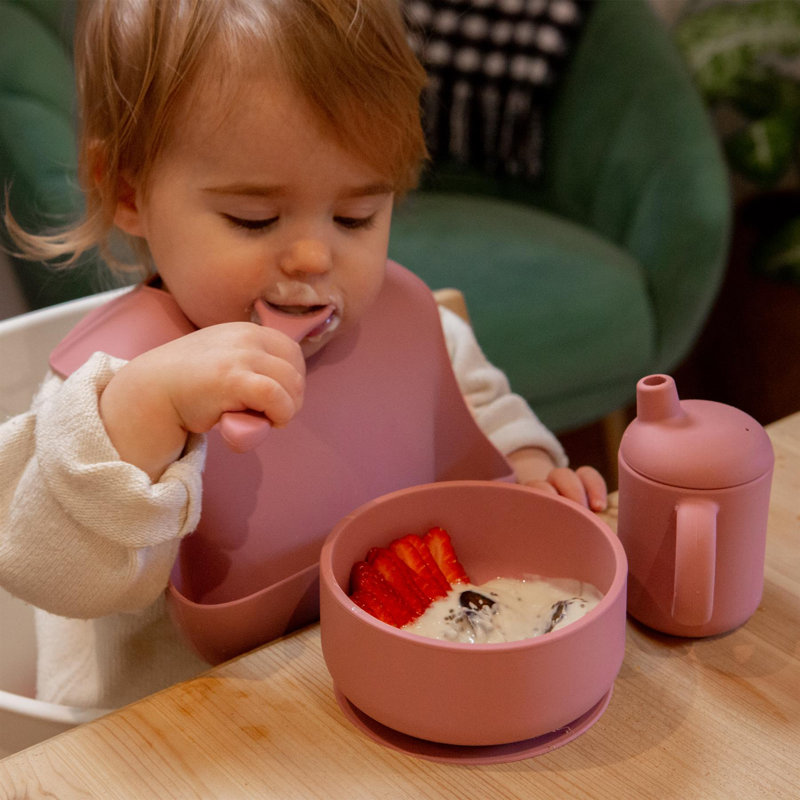 Tiny Dining 120ml Silicone Travel Tumbler, Pink