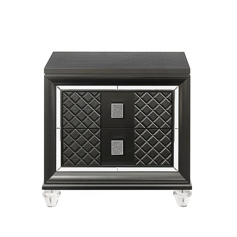 Small Nightstand With Square Handle, End Table