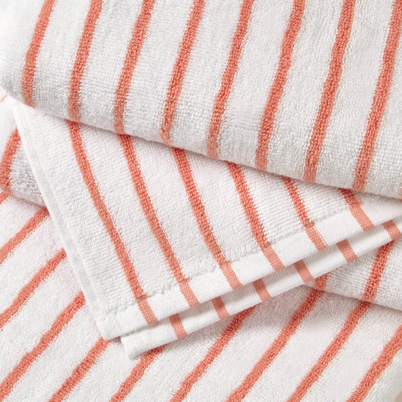 Serviette de plage 100% coton Carley Carley, Corail
