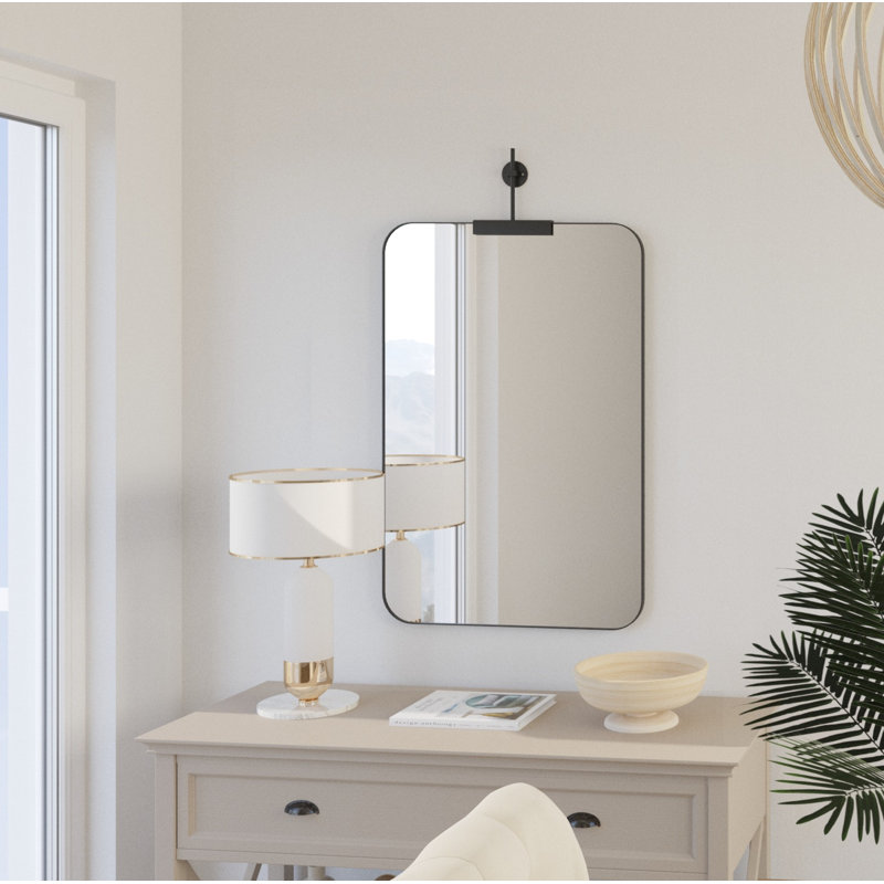 Frida Rectangle Mirror, Black