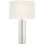 Lineham Cordless Table Lamp in Crystal and Polished Nickel with Linen Shade