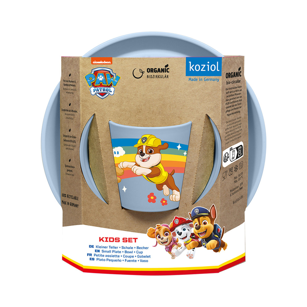 Koziol Geschirr-Set Connect Grow Paw Patrol 3-tlg., Teller, Schale, Becher, Kunststoff