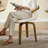 Wathen Faux Leather Upholstered Bentwood Swivel Accent Armchair-1470282642