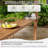 8.5 x 13 ft Heavy-Duty Outdoor Pergola with Bar Counter & Shelves, Arched PVC-coated polyester Canopy, Wood-Grain Steel Posts for Patio & Backyard