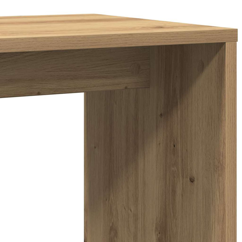 Gniya Floor Shelf End Table, Old Wood, Old Wood