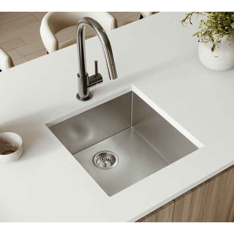 Cantrio KSS-1920-0 19-inch 18-Gauge 304 Stainless Steel Undermount Kitchen Sink