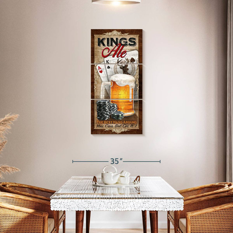Kings Ale, 44" H x 21" W