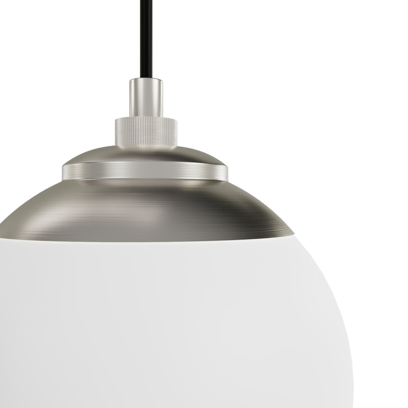 Luminaire suspendu linéaire à 3 lumières Hepburn, Nickel brossé
