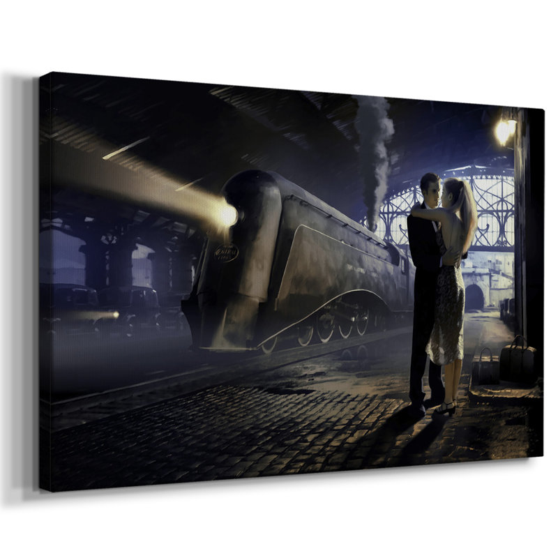 Train Depot-Gallery Wrapped Canvas, 12" H x 18" W