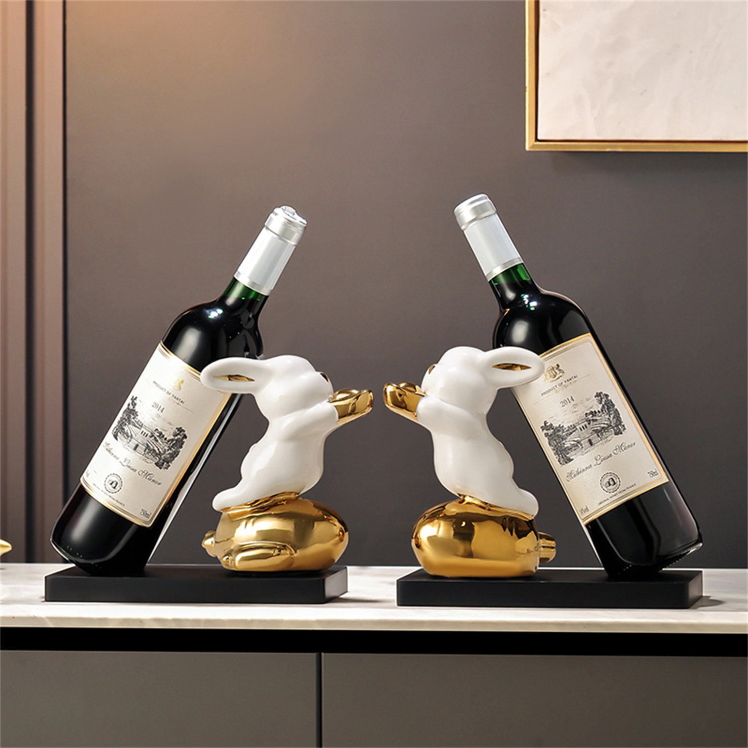 Trinx Kadarion Tabletop Wine Bottle Rack Gold | Wayfair