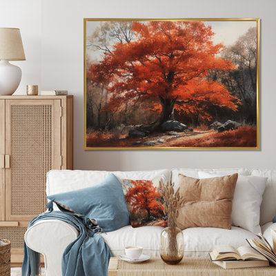 «Fall Foliage Tree In The Woods III», art mural floral