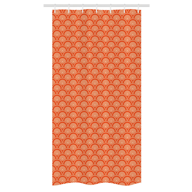 Geometric Shower Curtain with Hooks Included, 36" W x 72" L