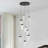 9 Lights Modern Perceus Chandelier Round Base Warm Light Dimmable