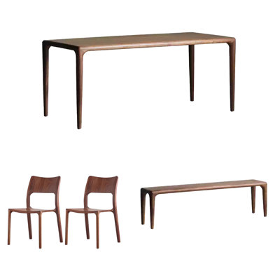 All solid wood multifunctional table set