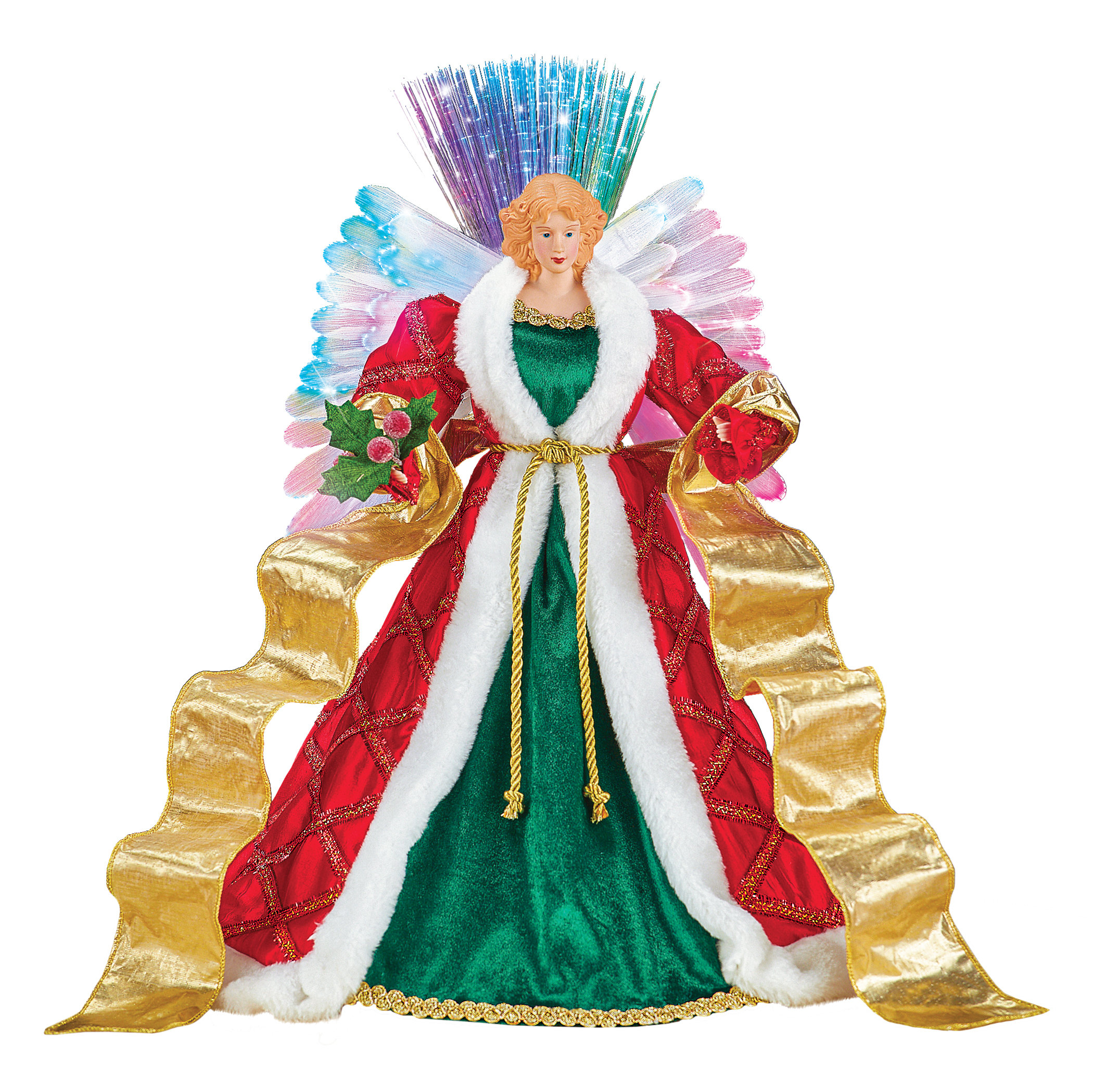 The Holiday Aisle® Fiber Optic Christmas Angel Tabletop Figurine | Wayfair