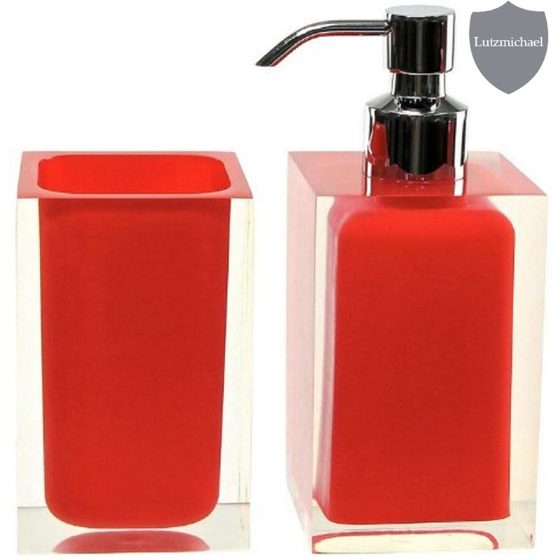 Ensemble d'accessoires de salle de bain Currahee, 2 pièces, Rouge