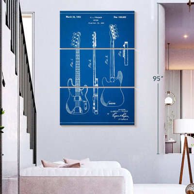 Affiche Blueline Fender Precision Bass Guitare