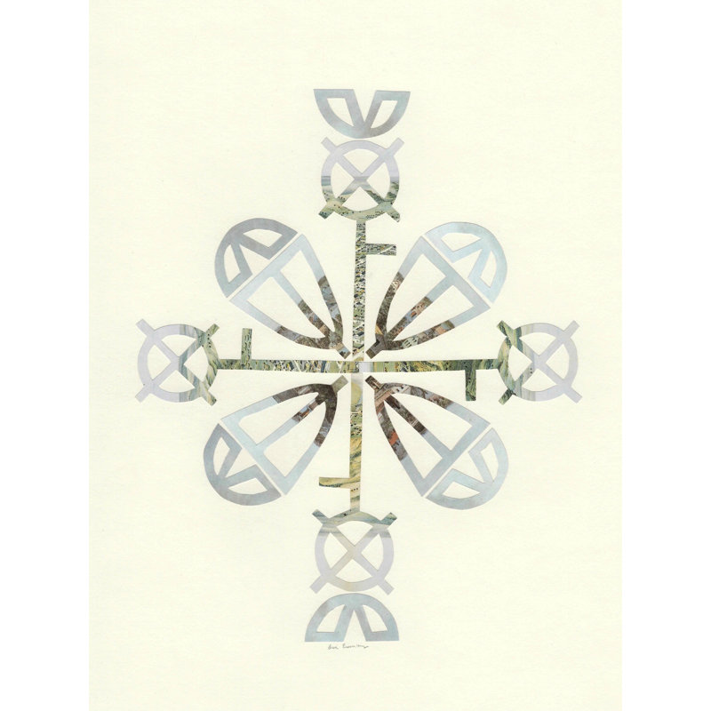 Lost II Print by Lisa Eisenbrey, Black Framed Canvas, 33" H x 25" W