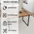 Modern Industrial 59" Rectangular Dining Table With Black Metal Legs And Engineering Wood Top-187452610