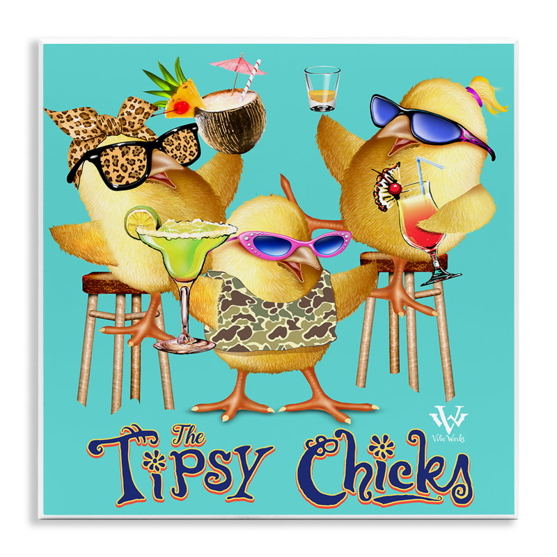 Plaque murale «Tipy Chicks Groovy», conception par Jim Baldwin