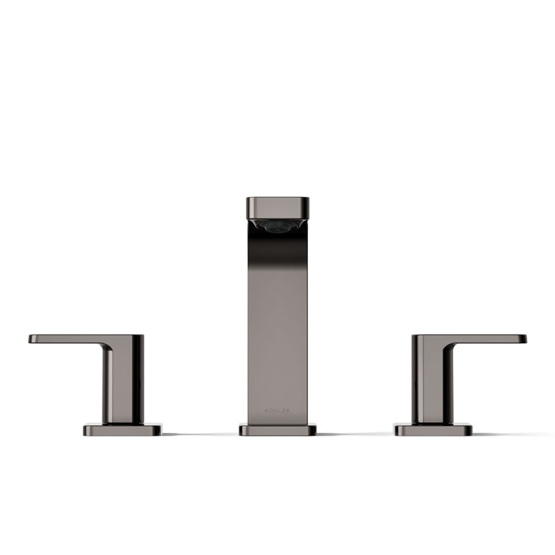 Parallel™Widespread Bathroom Faucet, 3-Hole Two Lever Handle Bathroom Sink Faucet, 1.2 GPM, Titanium, 1 GPM