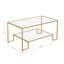 Table basse à plateau rectangulaire en verre avec rangement Aubre-1815943185