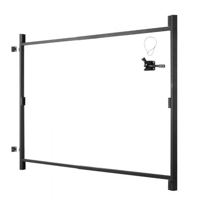 Gate Building Kit Fits 40 to 72 in Wide Openings 4 to 5 ft High Fence Black