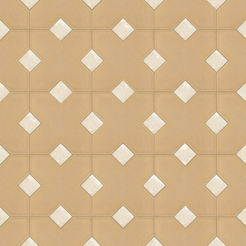 Carreau en porcelaine Cross and Dot, Fauve / rouge