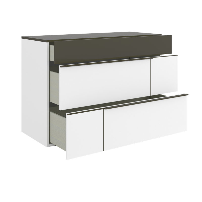 Hailey 120cm W 3 - Drawer Chest of Drawers, White