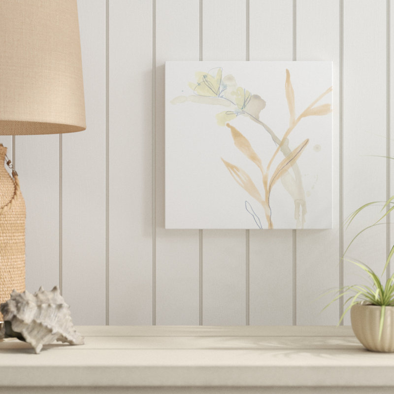 «Botany Gesture III», peinture sur toile, H 12 po x l 12 po