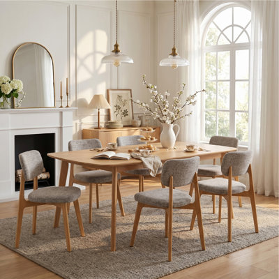 Chaise d'appoint rembourrée en bois massif