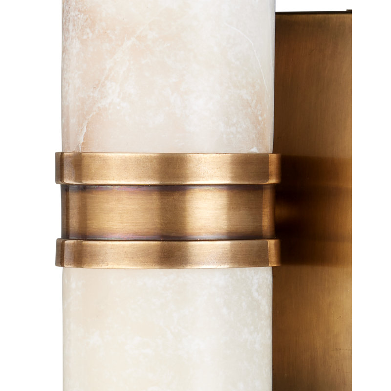 Brenham Wall Sconce, Natural/Vintage Brass, 11, 4.5" H x 28.5"W x 5"D