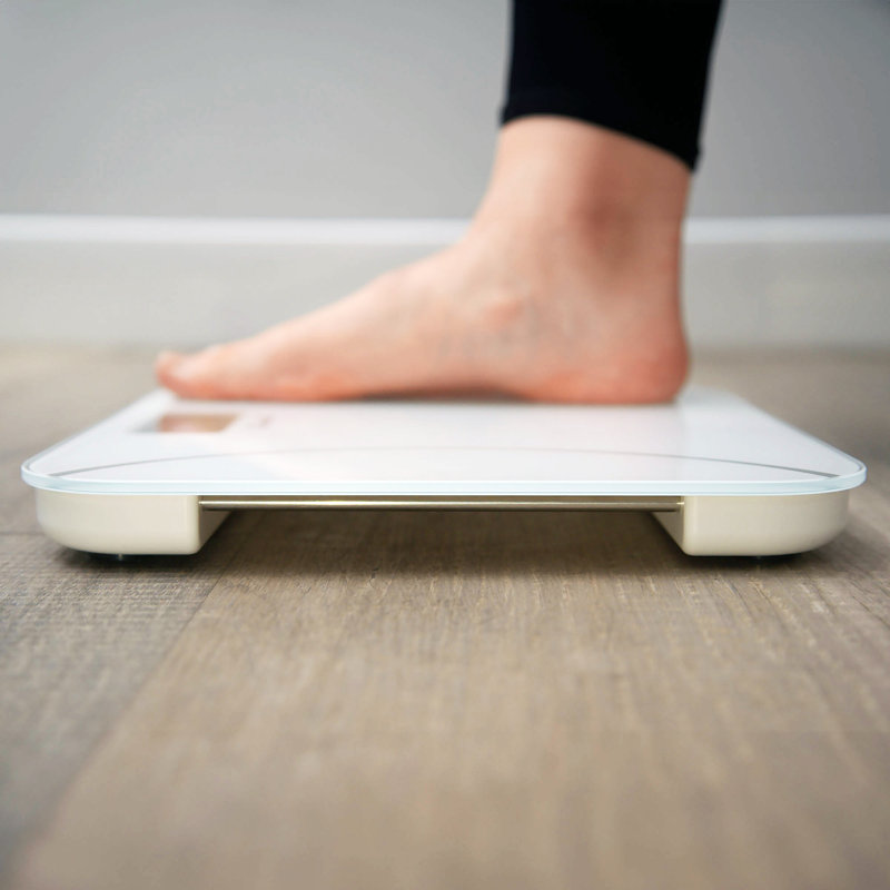Kinetic Bathroom Scale, White, White