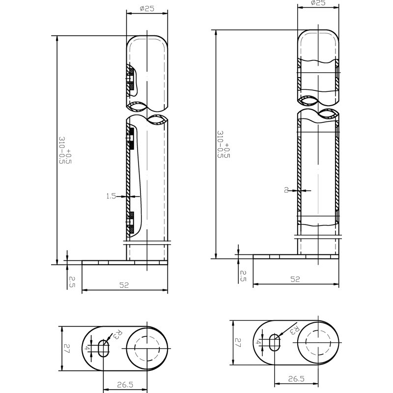 Colosseum Floor Mounting Kit in White