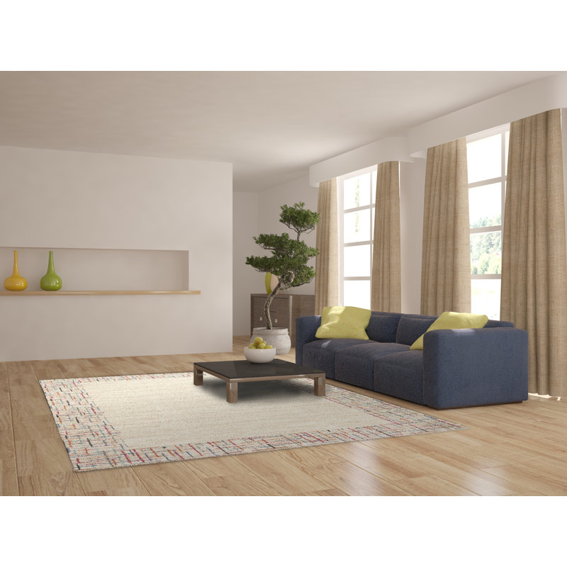Tapis ivoire/multicolore Brock, Rectangle 6 pi 7 po x 9 pi 6 po