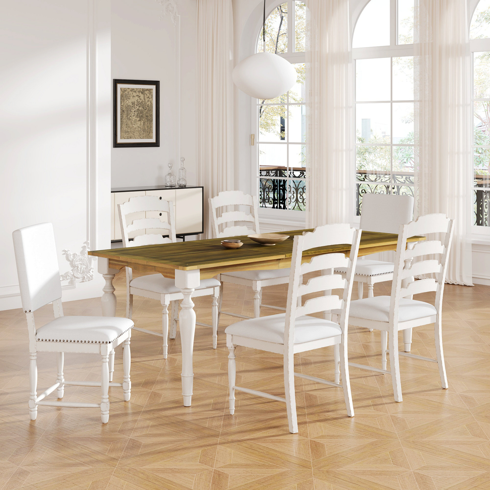 Alcott Hill® Extendable Dining Table Set, One Table with Removable Leaf