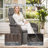 Caeden Outdoor All-Weather Pe Wicker Adjustable Reclining Lounge Chair With Cushions(Set Of 2)-1985021585