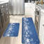 Tapis de cuisine flocon de neige bleu, ensemble de 2 tapis d'hiver pour la cuisine et le porche