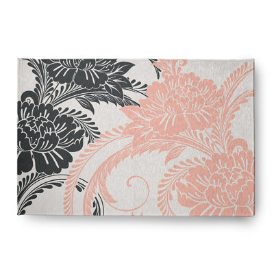 Chenille Floral Indoor / Outdoor Rug