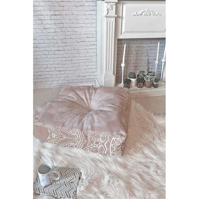 Rose Floor Pillow, 23" x 23"