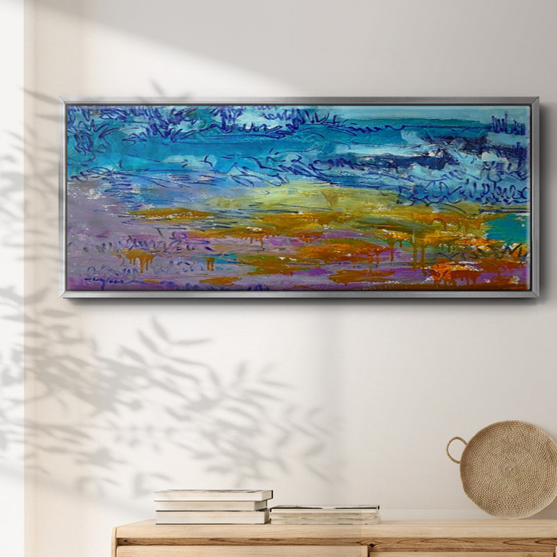 Dancing Heart- Framed Canvas, 24" H x 60" W