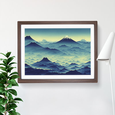 Beaming Japanese Mountains - Framed Print