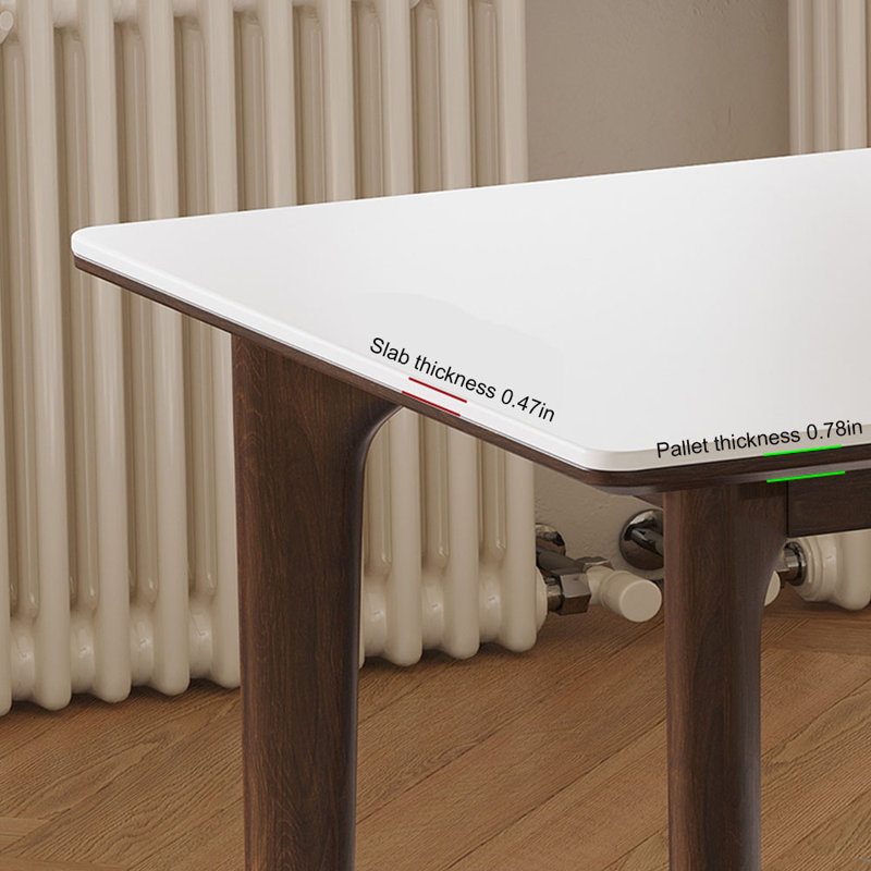 Ensemble de salle à manger rectangulaire en bois massif noyer 31,49 po, H 29,52 po x L 55,11 po x l 31,49 po